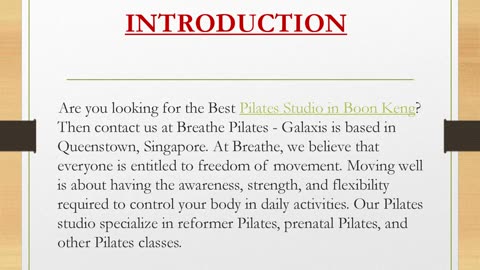 Best Pilates Studio in Boon Keng