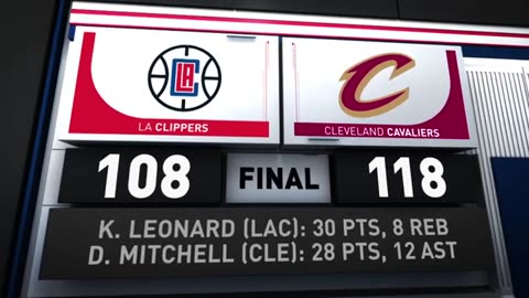 NBA Cavaliers 118, Clippers 108 Highlights