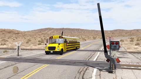Train Close Calls & Near-Miss Accidents BeamNG.drive