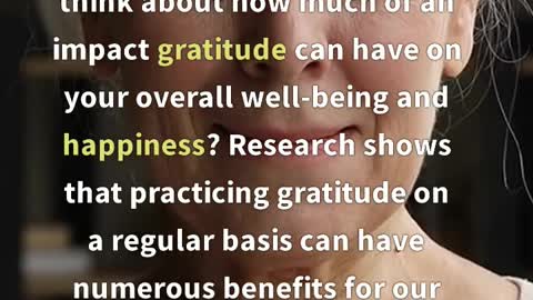 The Power of Gratitude