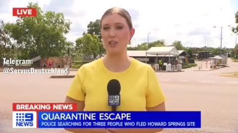 2021: Australian police searching for people who escaped from quarantine camp