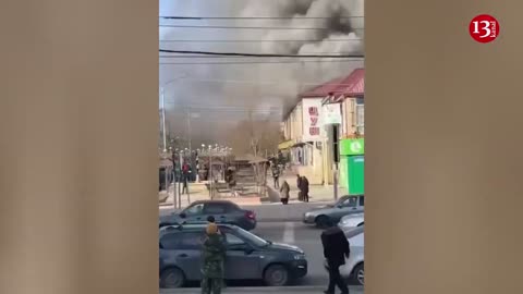 Footage from strong fire in Russian republic of Dagestan - Civilians are evacuated