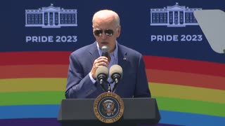 President Joe Biden speaks to LGBTQ+ community at White House Pride event