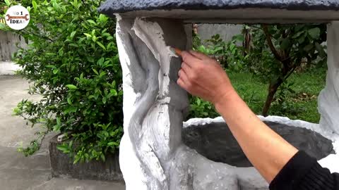 Amazing Ideas From Foam Box And Cement -Make The Most Unique Fountain For Your Garden
