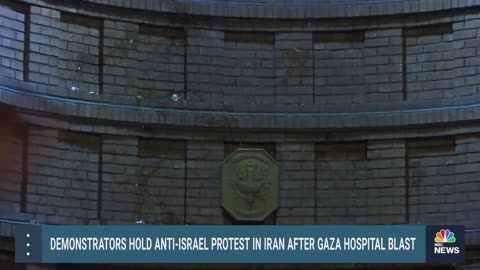 Protesters in Iran burn Israeli flags after Gaza hospital blast