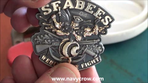 US Navy Seabees We Build We Fight Vintage Style Collectible Challenge Coin