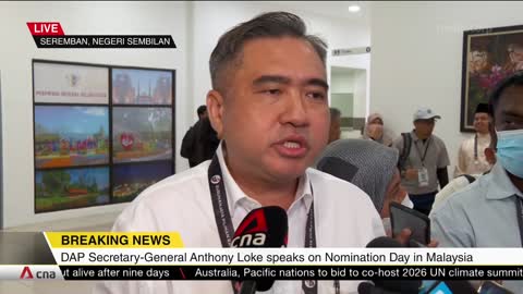 Malaysia GE15_ DAP Secretary-General Anthony Loke at nomination centre in Seremban