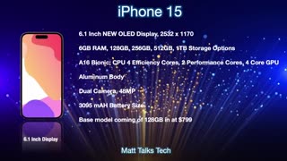 iPhone 15 released date and the price