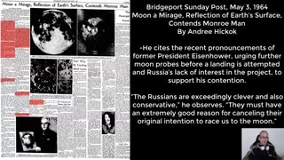 1964 ARTICLE: The Moon Is a Mirage, Reflection of Earth's Surface, Contends Monroe Man | Divergent