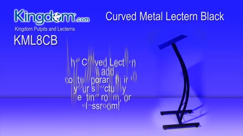 Curved Metal Lectern Black Podium, Lectern, Pulpit - KML8CB