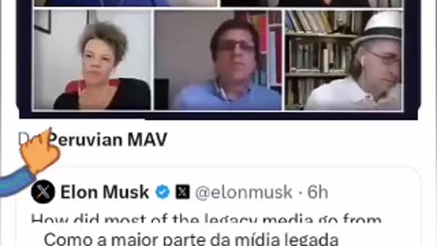 Elon musk mandou essa para mídia hipócrita brasileira. Elon Musk @elonmusk · 7 h : Como a maioria da mídia legada passou de super-heróis da liberdade de expressão para supervilões da supressão ?