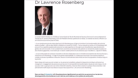 Le Dr Lawrence Rosenberg sur le covid19