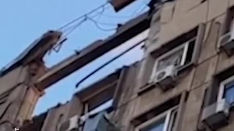 Aftermath of DroneStrikes in Kyiv