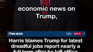Kamala Harris Tries to Blame Trump for Latest Jobs Report and Bad Economic News