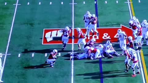 Who Has the Ball? College Football Celebration Backwards to the Snap.