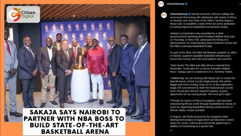 The NBA and Kenya are in a Memorandum of Understanding - Kenyan Basketball