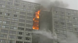 Multiple people injured after a fire is spreading at a high rise