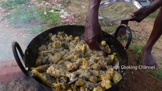 Pepper Chicken Cooking and Eating Village Style Chettinad pepper chicken Recipe | Village food