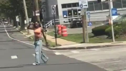 Police use Car to take down Woman with gun
