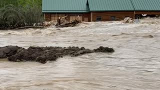 Rock Creek River Flood in Red Lodge, Montana