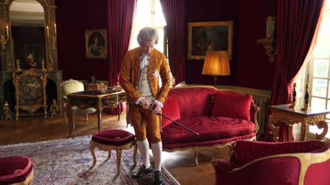 French gentleman getting dressed in the 18th century.