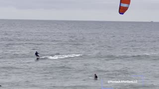 Montauk Beach kite surfing