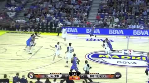 Russell Westbrook & Victor Oladipo DUNK HARD On Real Madrid