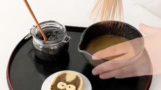 Black Sesame Hojicha Latte 🐈‍⬛