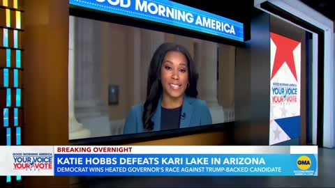 Democrat Katie Hobbs projected to win Arizona governor’s race l GMA