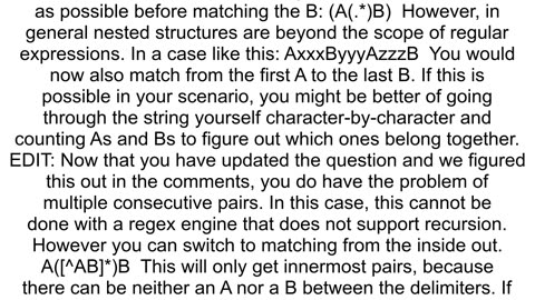 How to regex match pairs within pairs