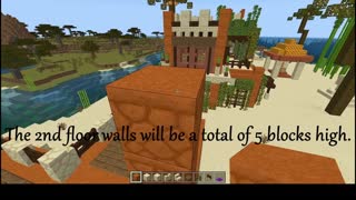 How to Build a Simple, 2 Story Desert House in Minecraft