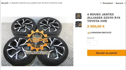 4 ROUES JANTES ALLIAGES 225/50 R18 TOYOTA CHR