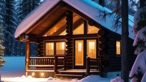 Relaxation video : snowy cabin getaway