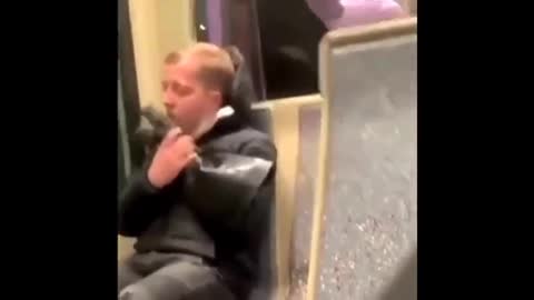 NEWS FLASH! NAZI BOOT LICKER SPOTTED ON TRAIN!