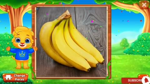 Beautiful colouring picture banana in puzzle🍌🍌🍌