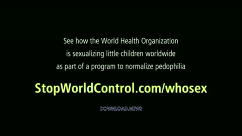 The WHO Is Trying To Sexualize Children To Normalize Pedophelia