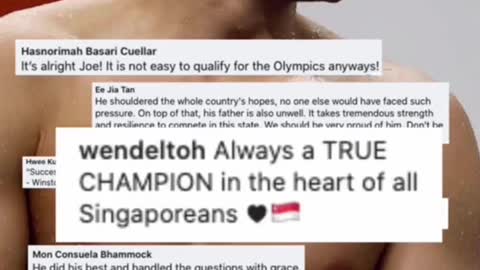 Joseph Schooling after finishing 8th in Tokyo Olympics 100m butterfly heat