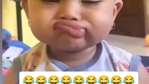 Baby is very funny moments chidren