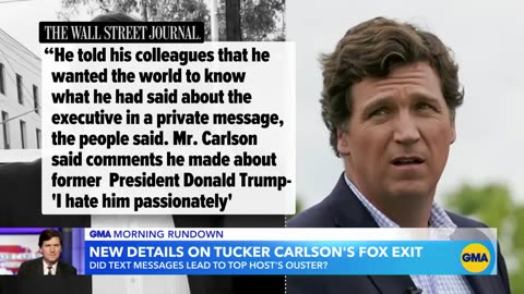 New details in Tucker Carlson's exit from Fox News l GMA