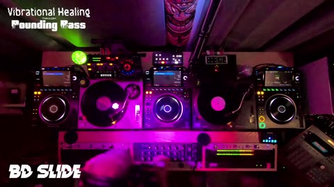 BD Slide - Vibrational Healing Through Pounding Bass - Live DJ 1/16/24 - vinyl + rotary mixer