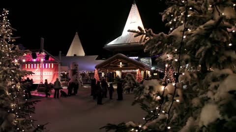 Christmas in Santa Claus Village. Rovaniemi, Finnish Lapland.