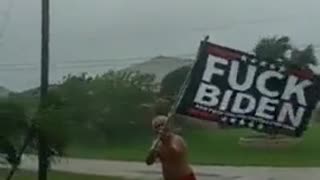 Ultra-Maga Patriot Takes Ultimate Stand Against Hurricane