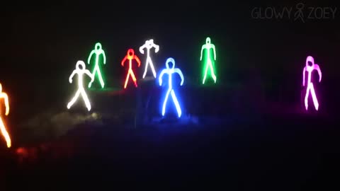 Glowy Zoey light up LED stick figure suits (4k)