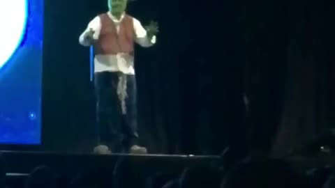 My son performing as Shrek