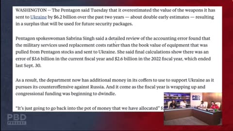 Pentagon says they lost six billion but gave it to Ukraine after but really stole it
