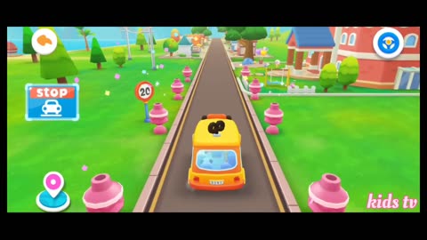 ♥️ Little Panda School Bus _ Go Hospital _ Kids Cartoon _ Kids Videos_BabyBus Game #babybus Part-2