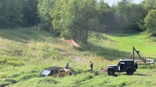 Jeep got stuck in the mud