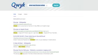 Qwyk.com - A new, original search engine. Not a copycat.