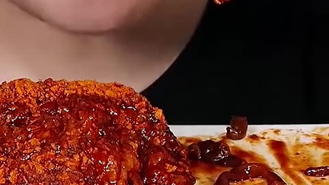 Black Bean Noodles, KFC Spicy Fried Chicken #zoeyasmr #zoeymukbang #bigbites #mukbang #asmr #food #먹