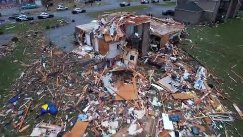 Drone Video of the Damage from the Bowling Green KY Tornado December 11, 2021